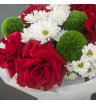Букет с французскими розами, гвоздикой и хризантемами 3