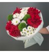 Букет с французскими розами, гвоздикой и хризантемами 4