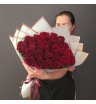 «Женский каприз» с 25 красными розами в упаковке 3