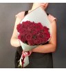 «Дамский каприз» с 15 красными розами в упаковке 2